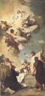 PIAZZETTA, Giovanni Battista The Assumption of the Virgin (mk05) France oil painting art